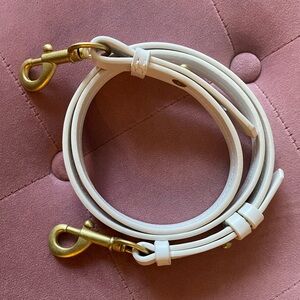 White Leather Bag Strap